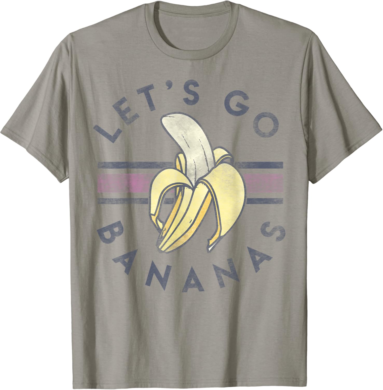 Let's Go Bananas Vintage Sporty Stripe Graphic TShirt
